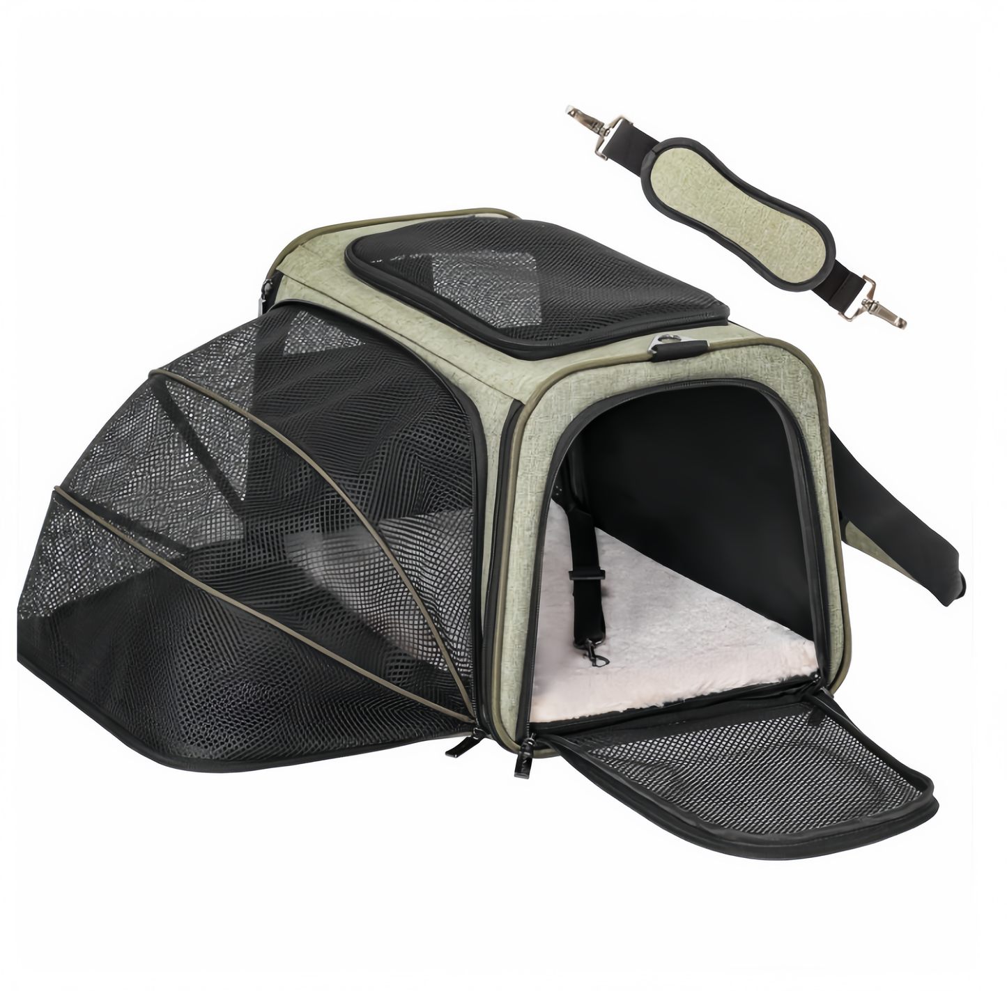 Expandable Pet Carrier for Cats and Small Dogs