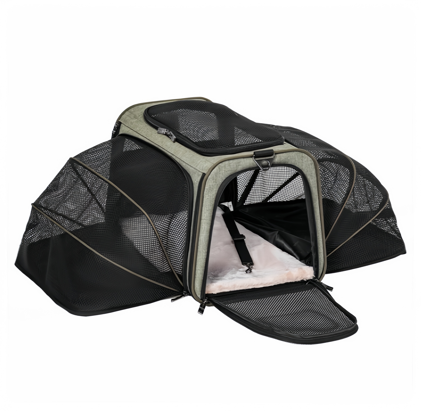Expandable Pet Carrier for Cats and Small Dogs