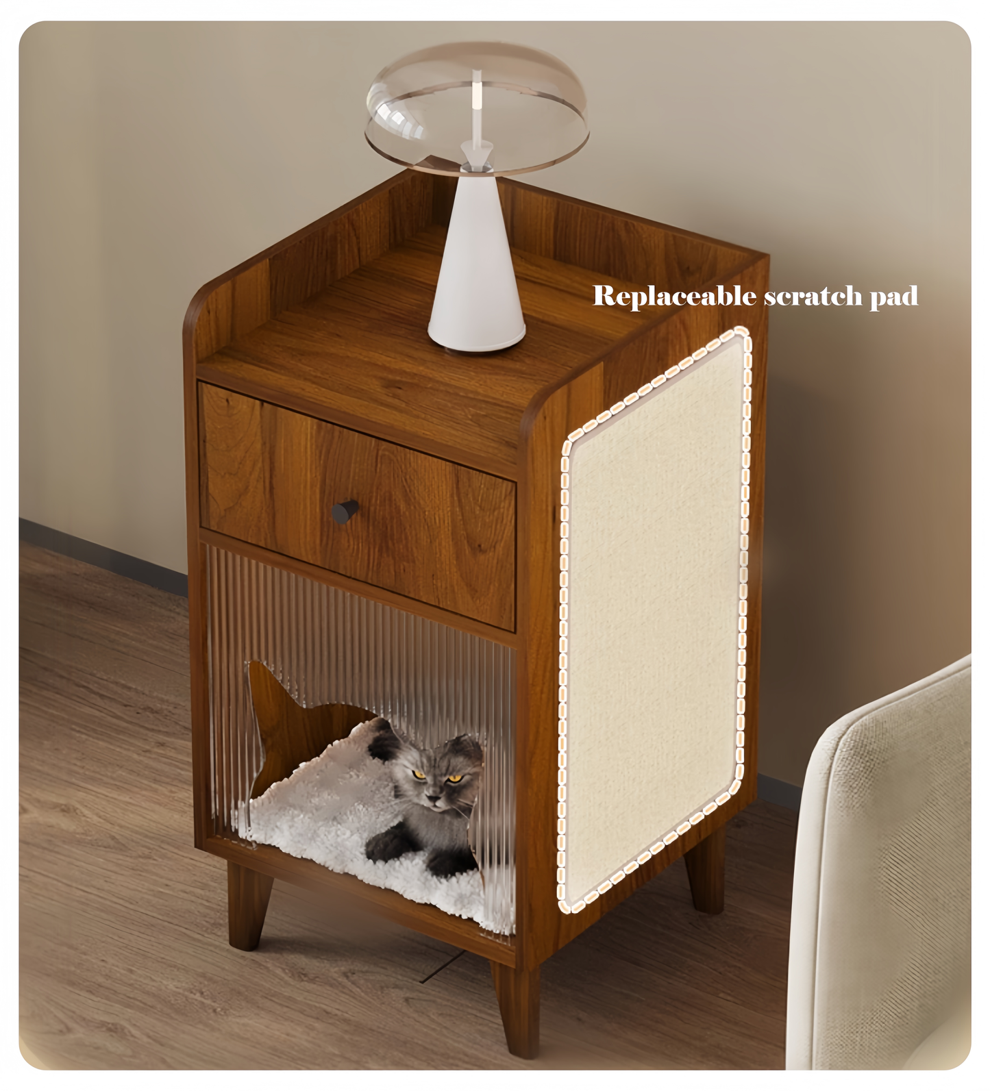 Cat Bedside Table