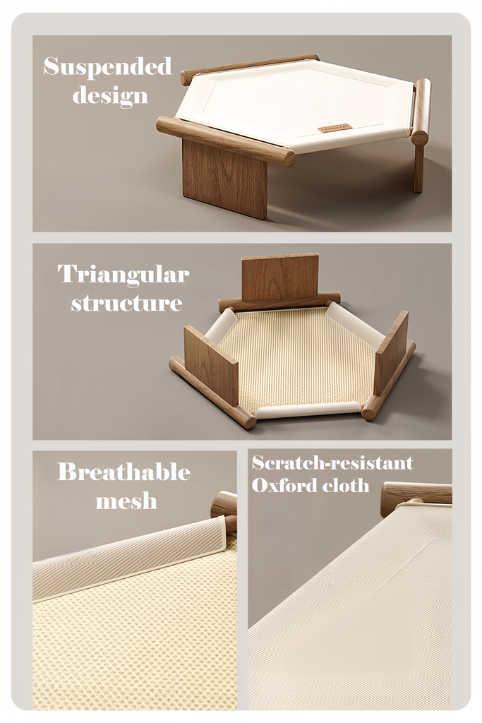 Elevated Wooden Pet Bed for Dogs & Cats - image 5