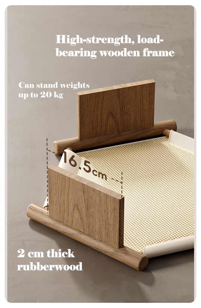 Elevated Wooden Pet Bed for Dogs & Cats - image 7