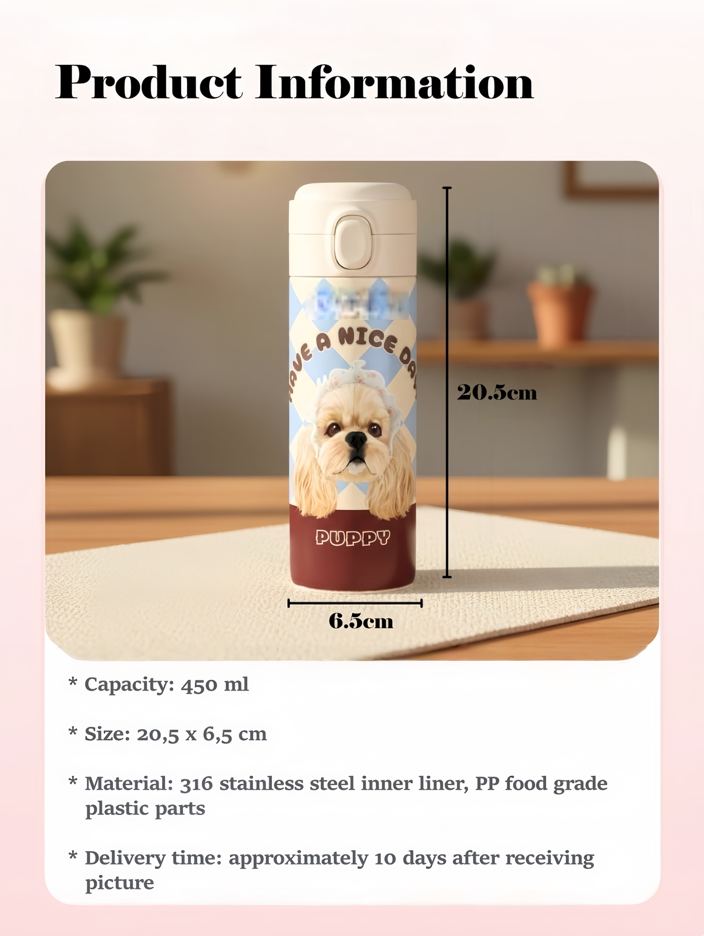 Customised Pet Bottle –  Stainless Steel Design