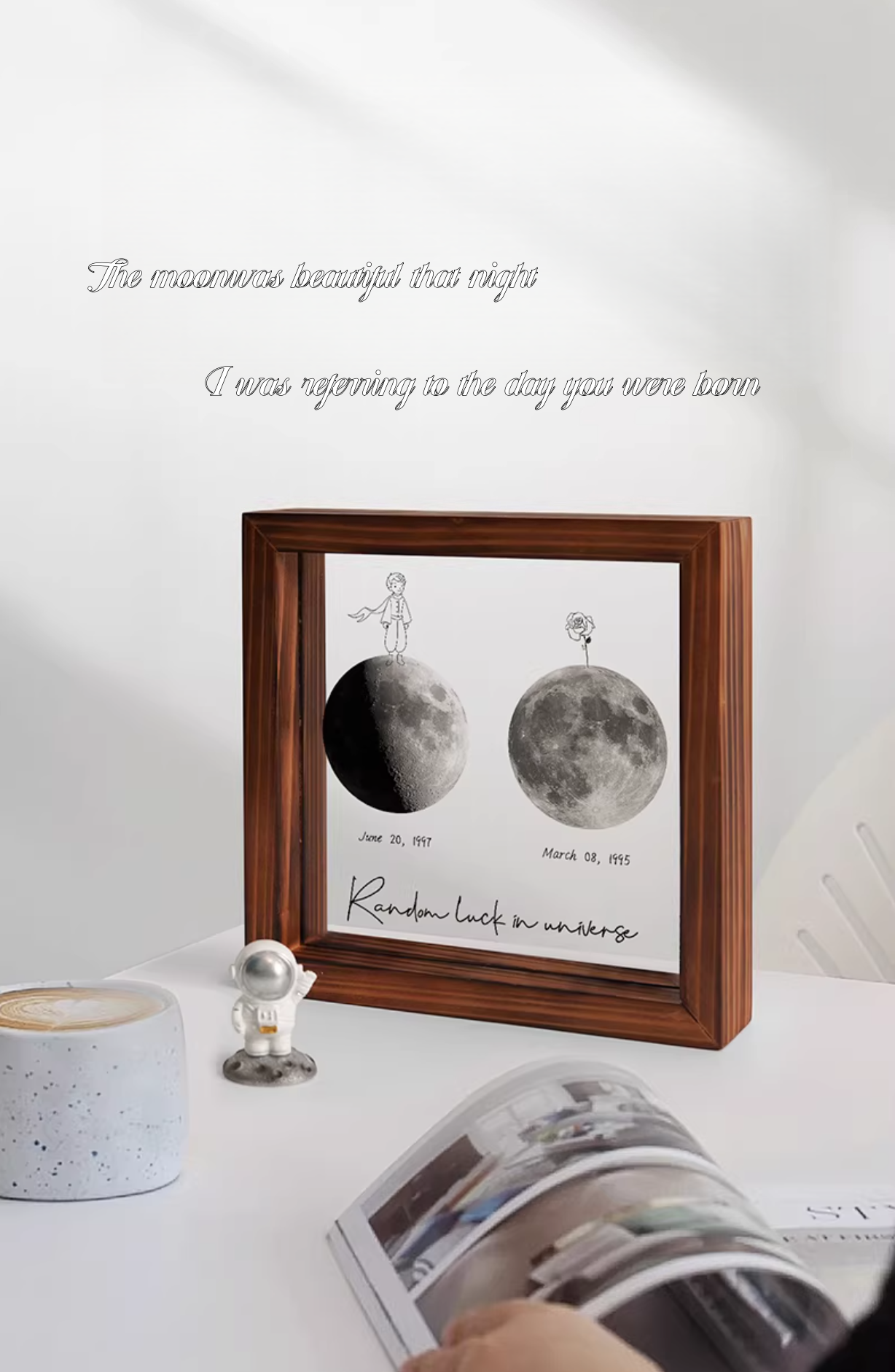Customized your own moon of your birthday
