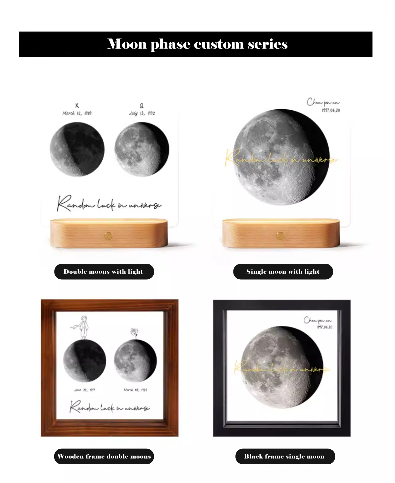 Customized your own moon of your birthday
