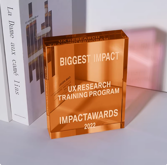 Customized High-Quality Crystal Book-Shaped Trophy
