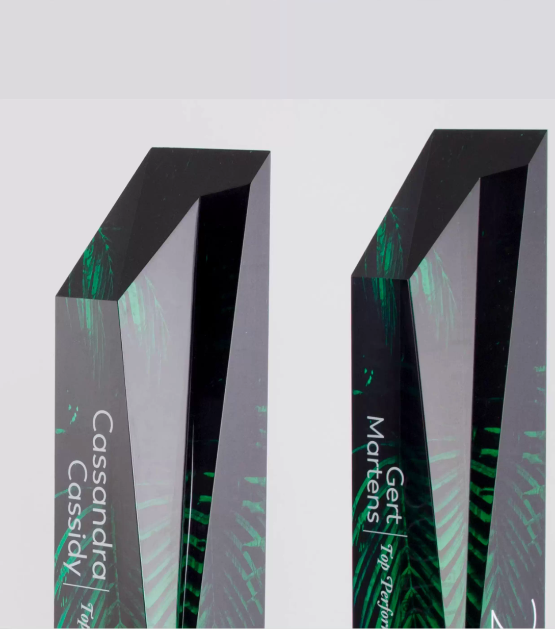 Crystal trophy customized