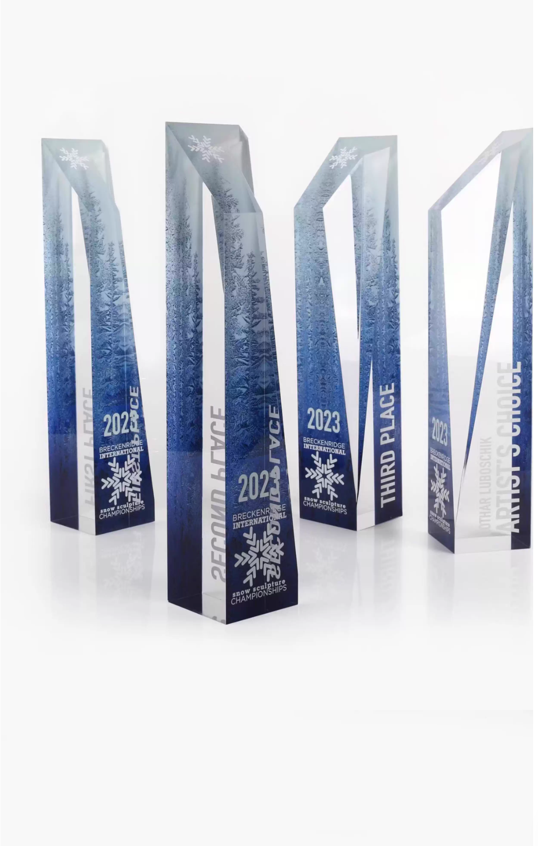 Crystal trophy customized