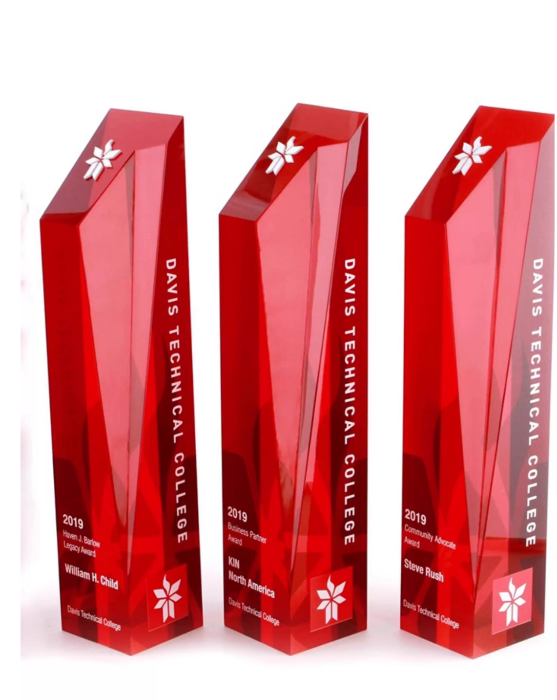 Crystal trophy customized