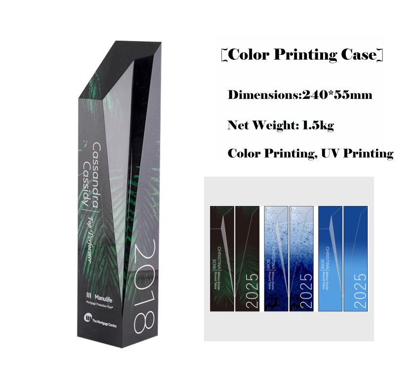 Crystal trophy customized