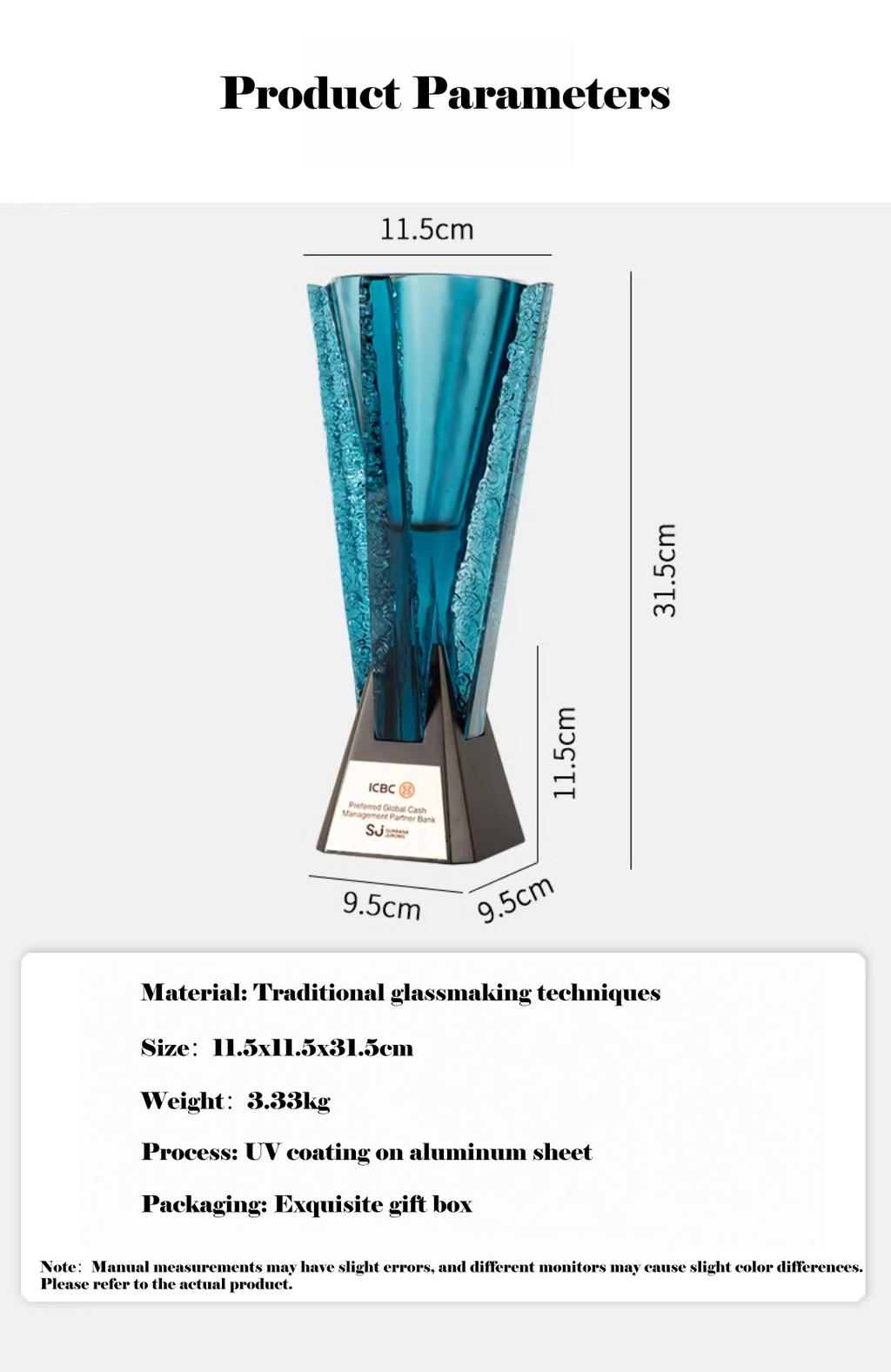 Trophy handmade with ancient glass craftsmanship - image 3