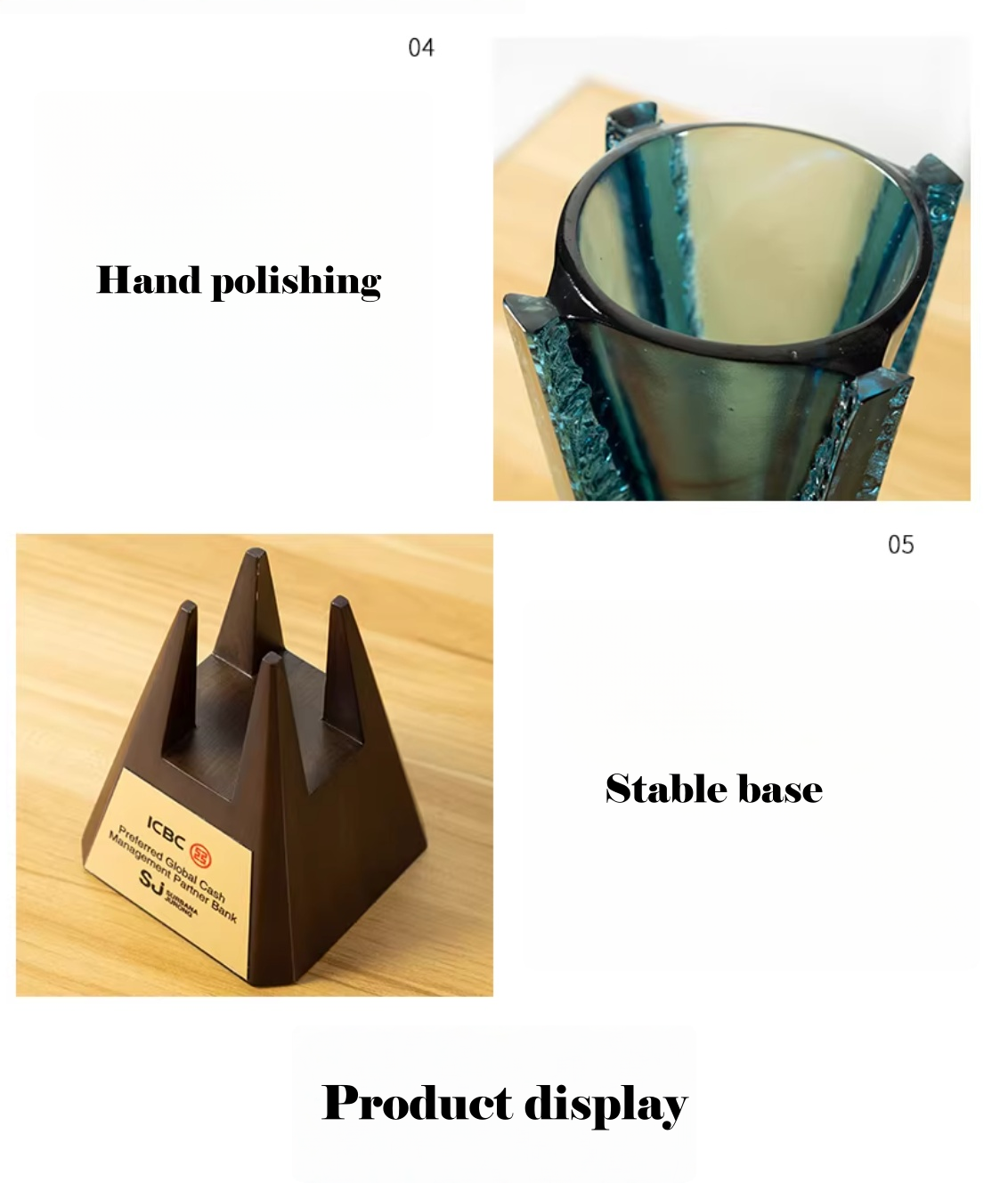 Trophy handmade with ancient glass craftsmanship