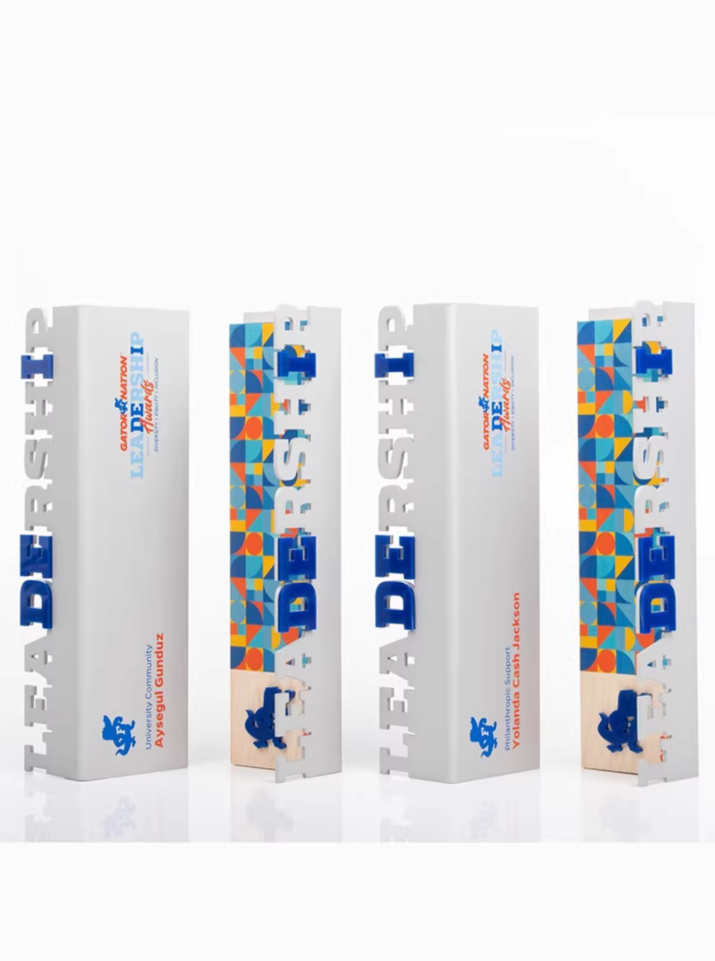 Custom-made 3D logo commemorative trophy by hand