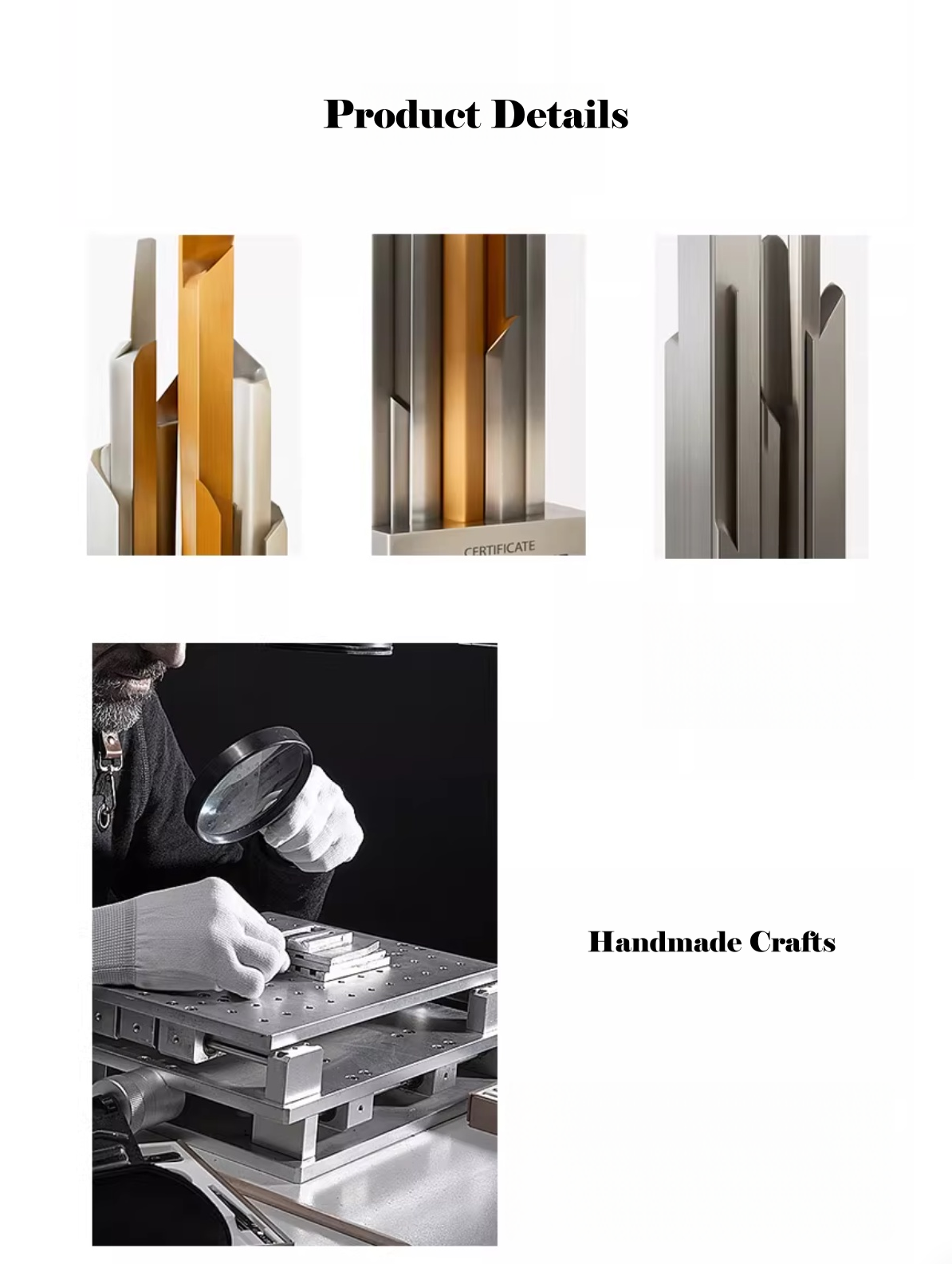 Custom high-end metal trophies