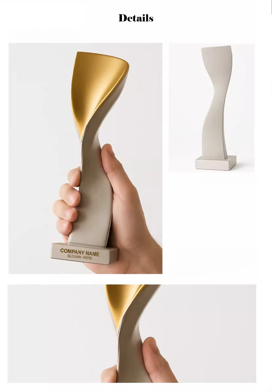 Custom-made logo commemorative trophy