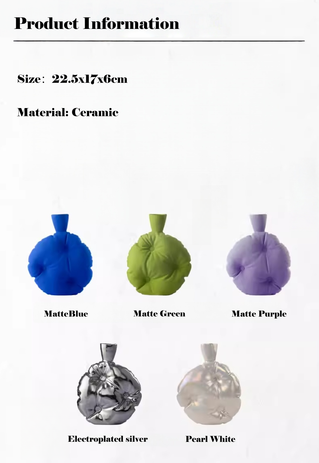 Ceramic Cookie Pillow Vase