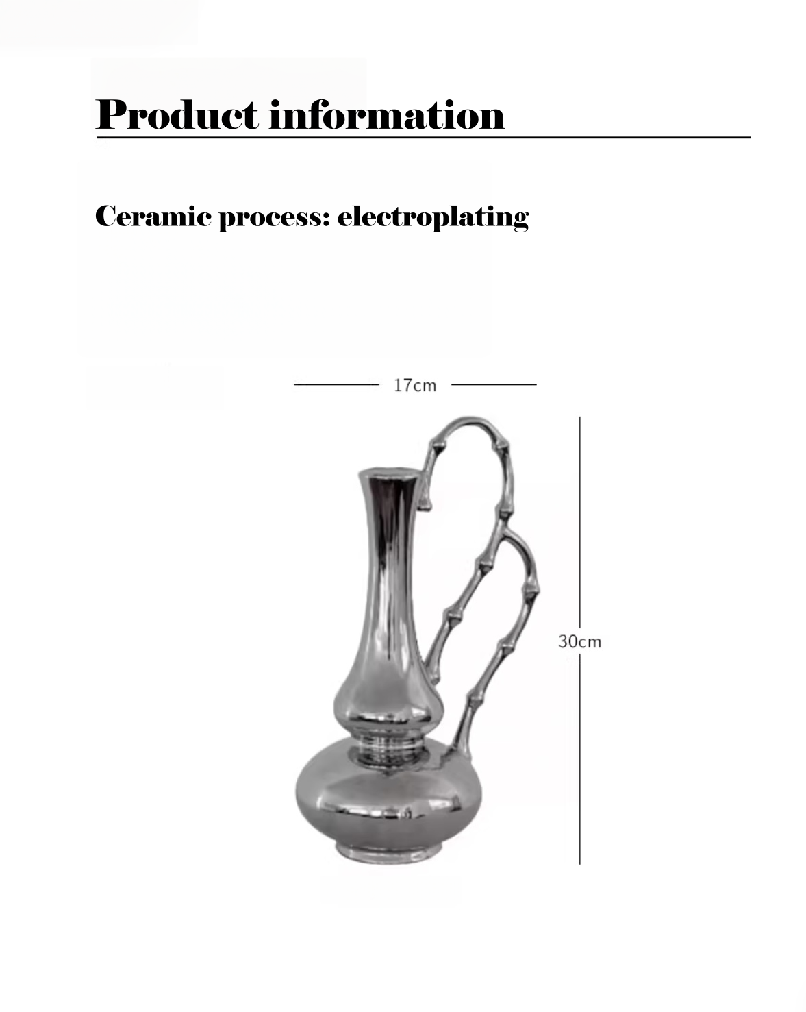Electroplated Ceramic and Decorative Vase