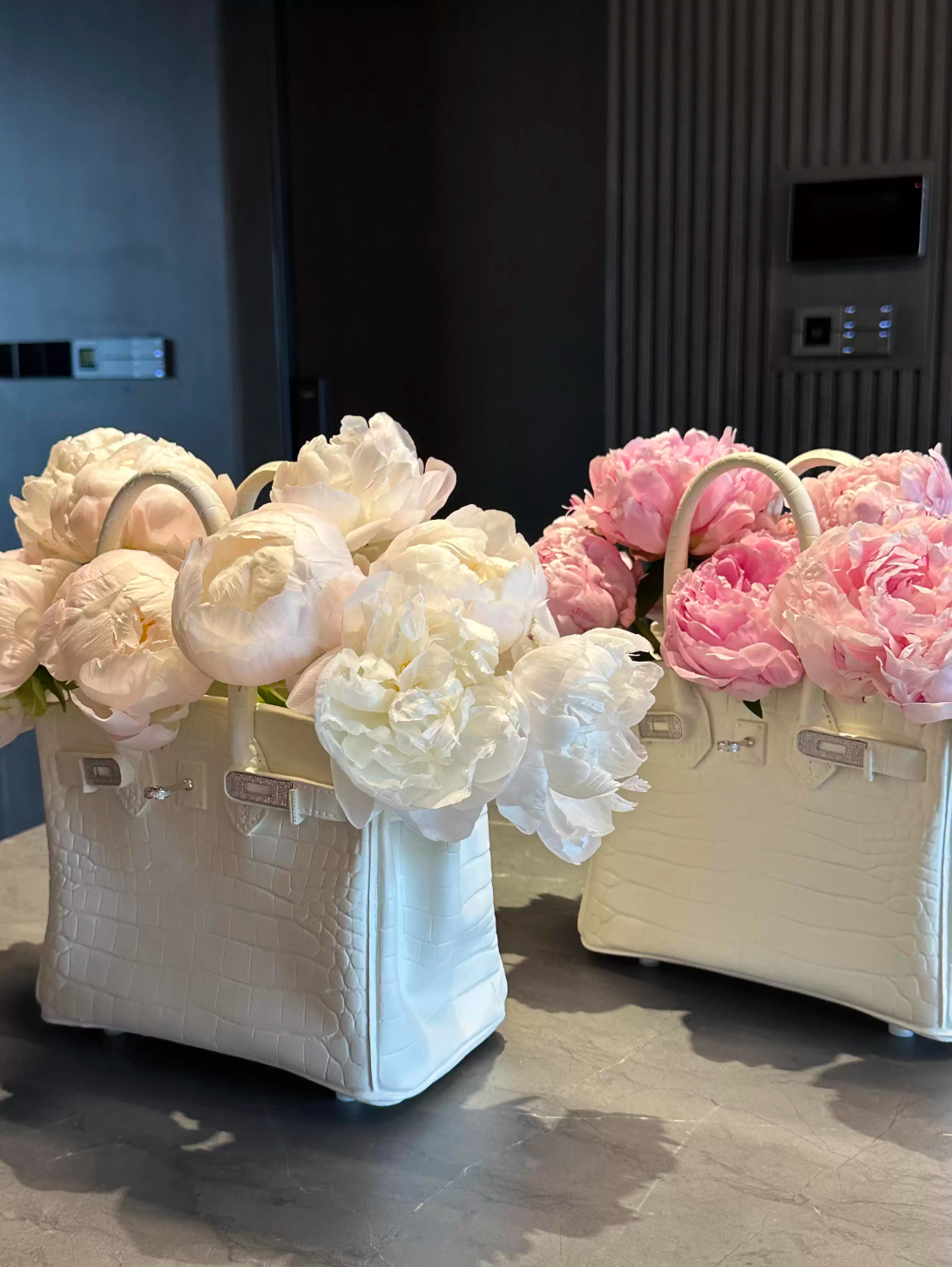 'Hermes Birkin' Style Vase