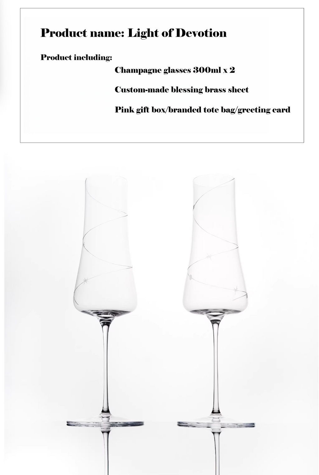 Customized Crystal Champagne Glasses 'Mason George' - image 3