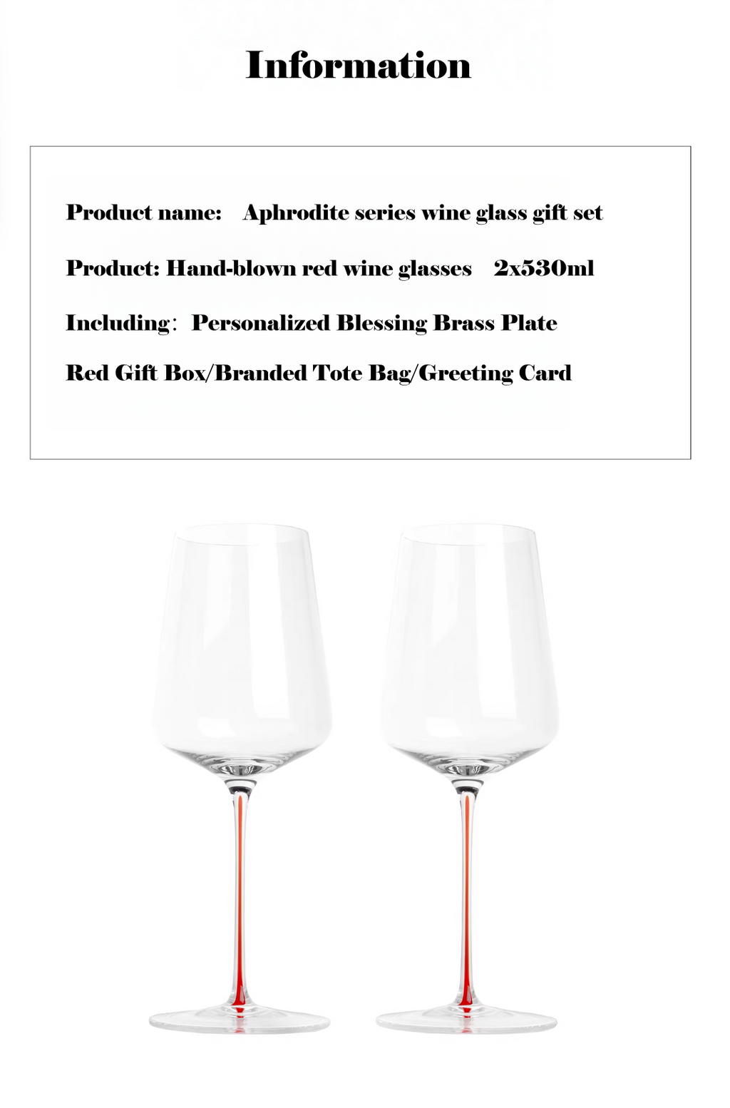 Customized Aphrodite Series Crystal Wine Glasses 'Mason George' - image 10