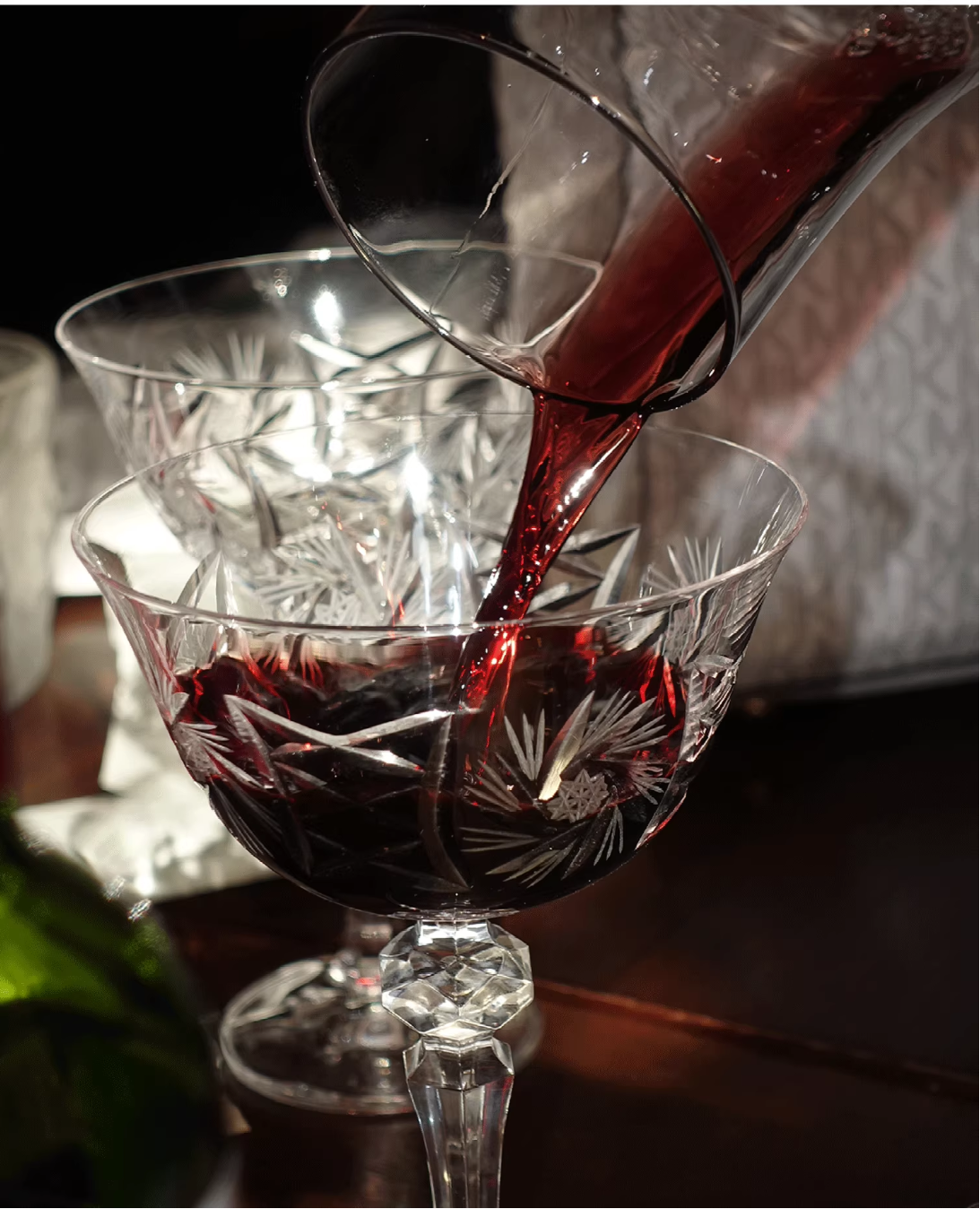 Customized Bohemian Star Series Crystal Wine Glasses 'Mason George'