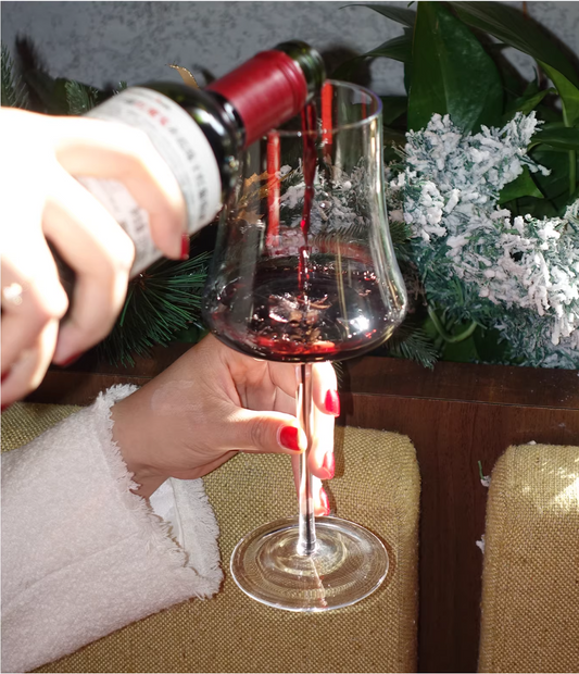 Customized Rhone Nights Series Crystal Wine Glasses 'Mason George'