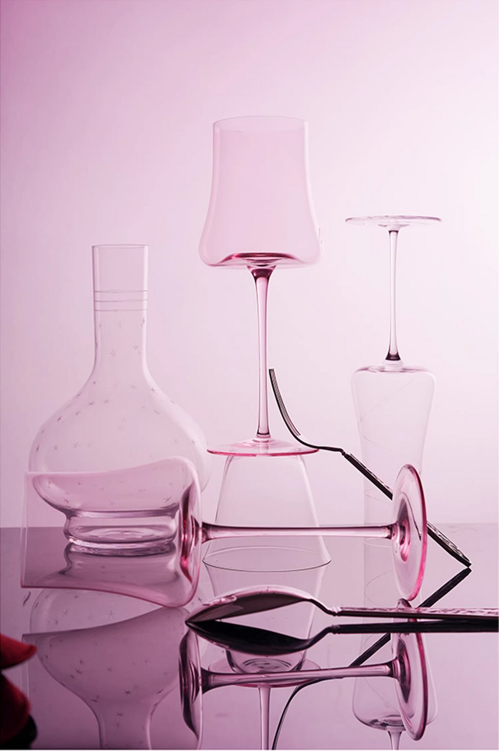 Customized Handmade Pink Crystal Wine Glasses 'Mason George' - image 12