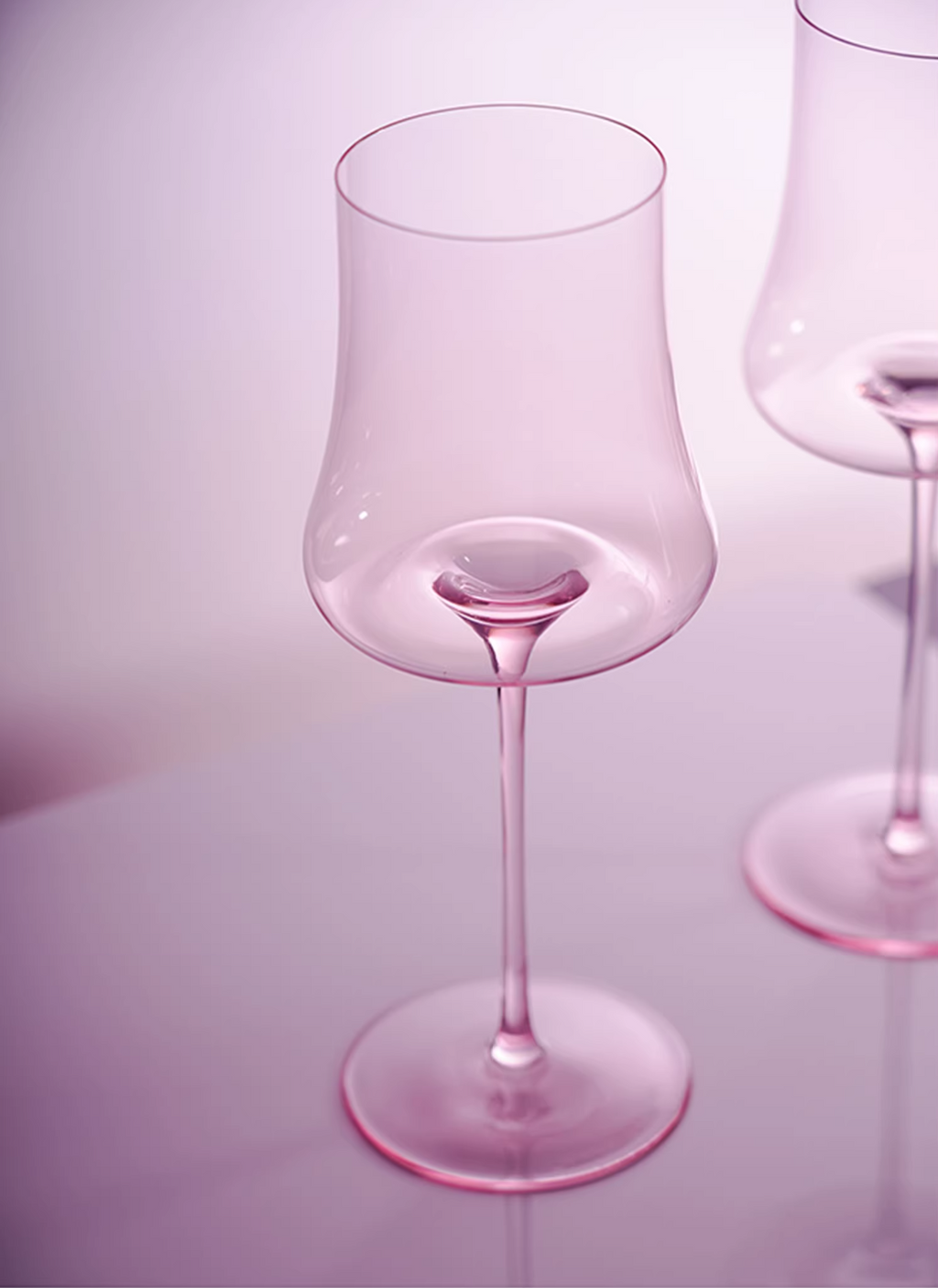 Customized Handmade Pink Crystal Wine Glasses 'Mason George' - image 2