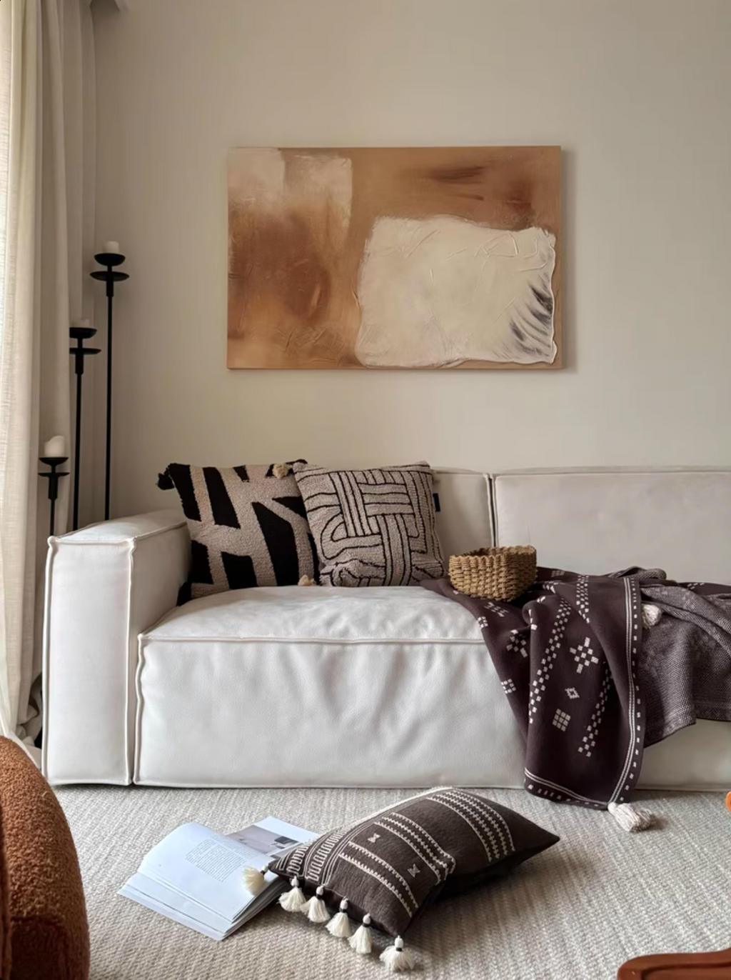 Tassel Cotton Knitted, All-Season Yarn Home Use & Sofa Blanket - image 5