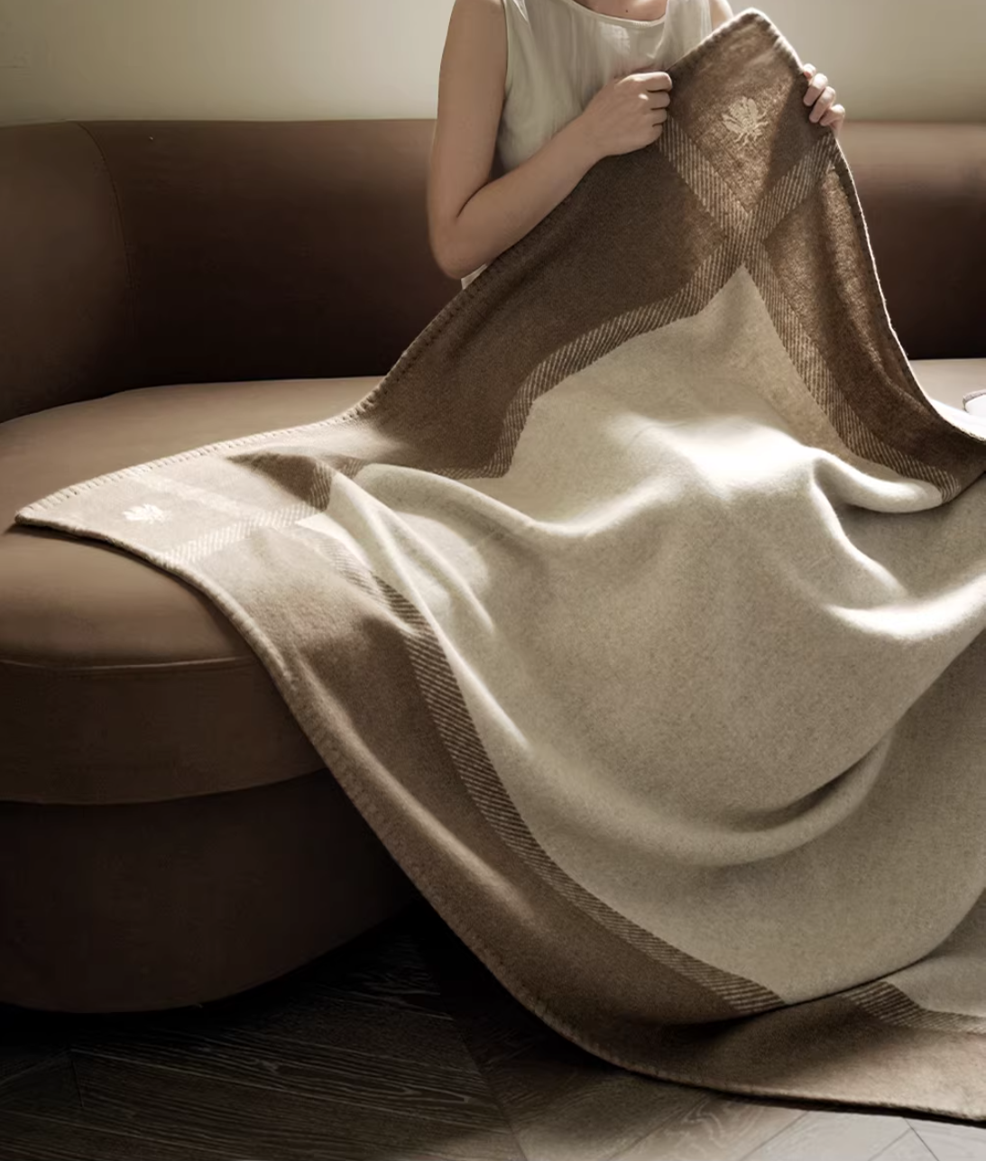 Pure Wool Wabi-Sabi Home Use & Sofa Throw Blanket