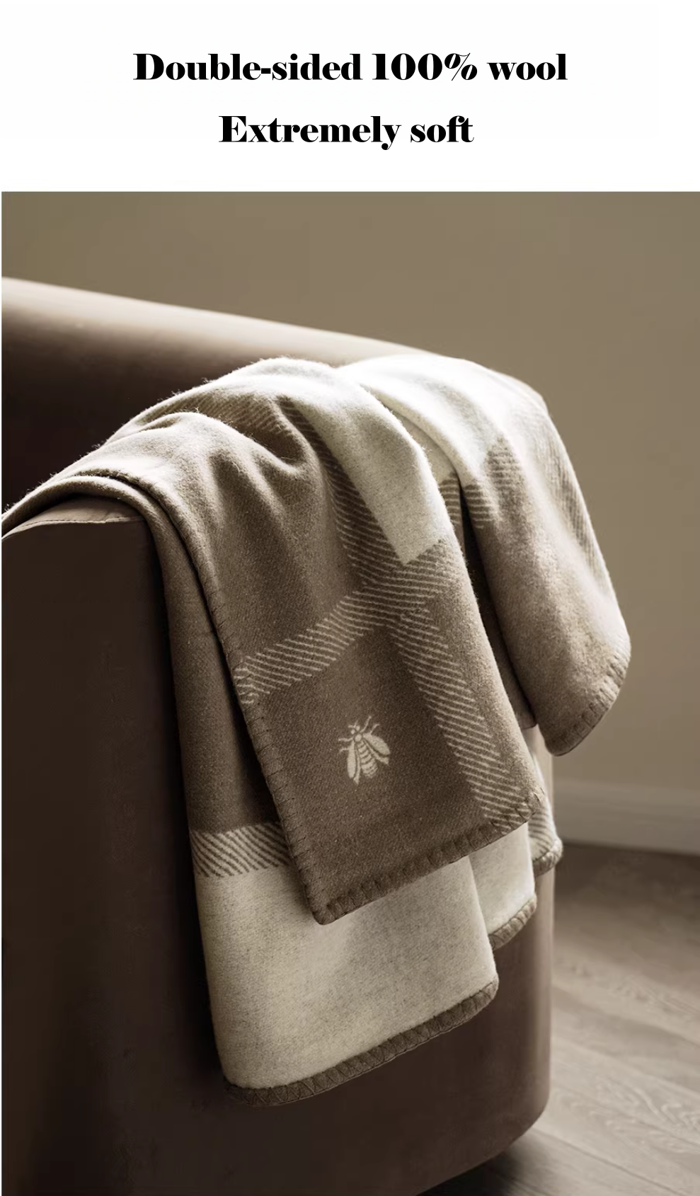 Pure Wool Wabi-Sabi Home Use & Sofa Throw Blanket