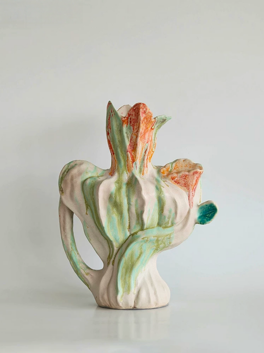 Monet Garden Art Ceramic Handmade Vase, Living & Dining Room Ornament - image 7