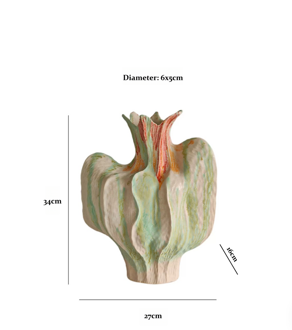 Monet Garden Art Ceramic Handmade Vase- Ornament - image 5