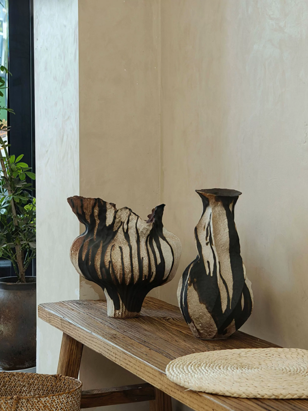 Black Rock Drip Glaze Vase - image 3