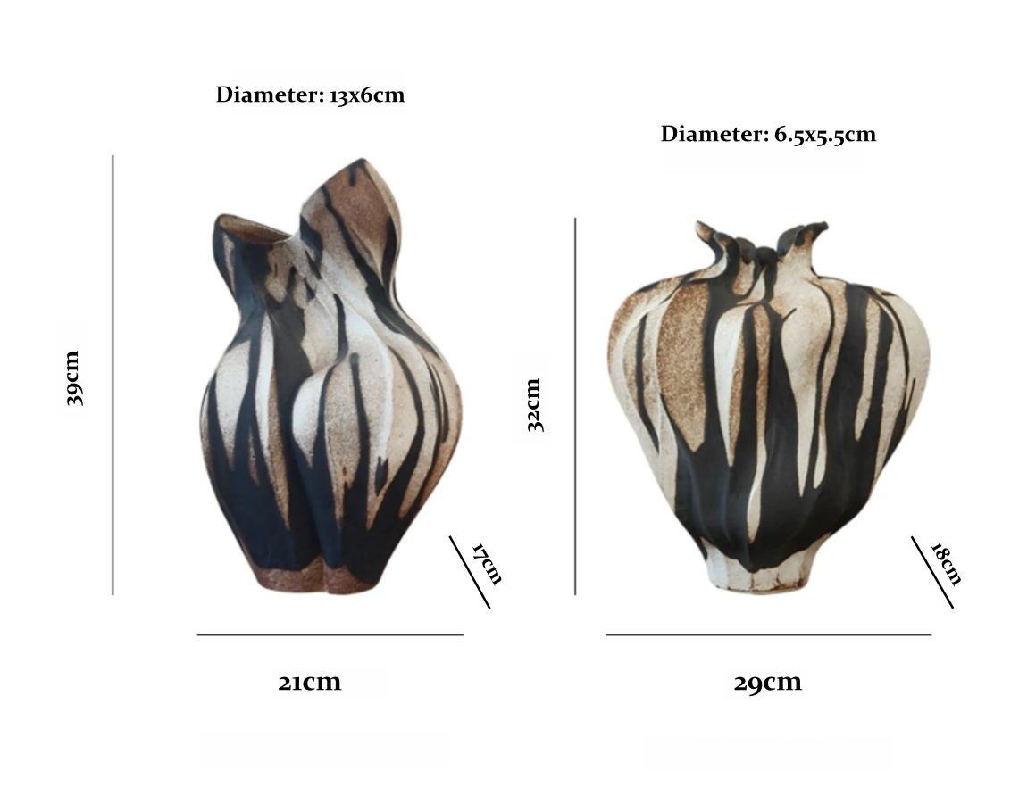 Black Rock Drip Glaze Vase