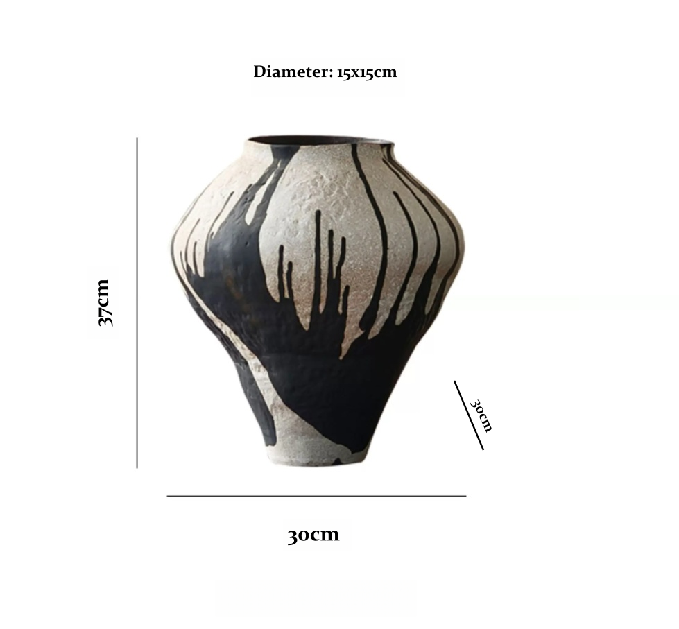 Black Rock Drip Glaze Vase