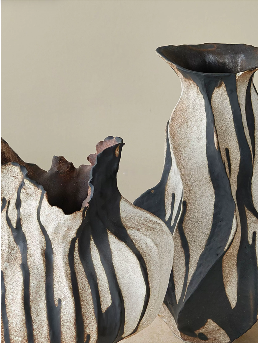Black Rock Drip Glaze Vase