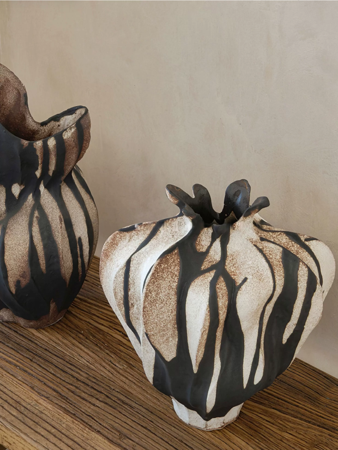 Black Rock Drip Glaze Vase