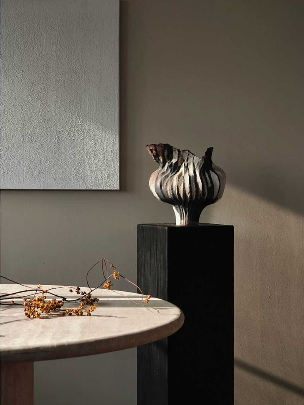 Black Rock Drip Glaze Vase - image 12
