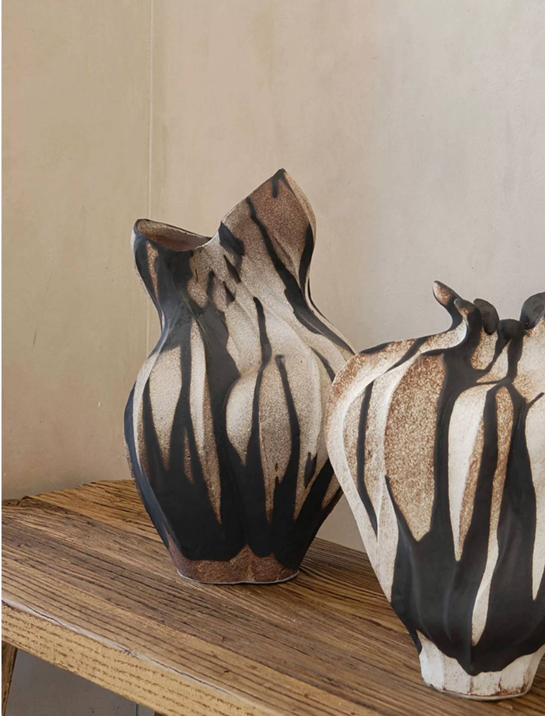 Black Rock Drip Glaze Vase