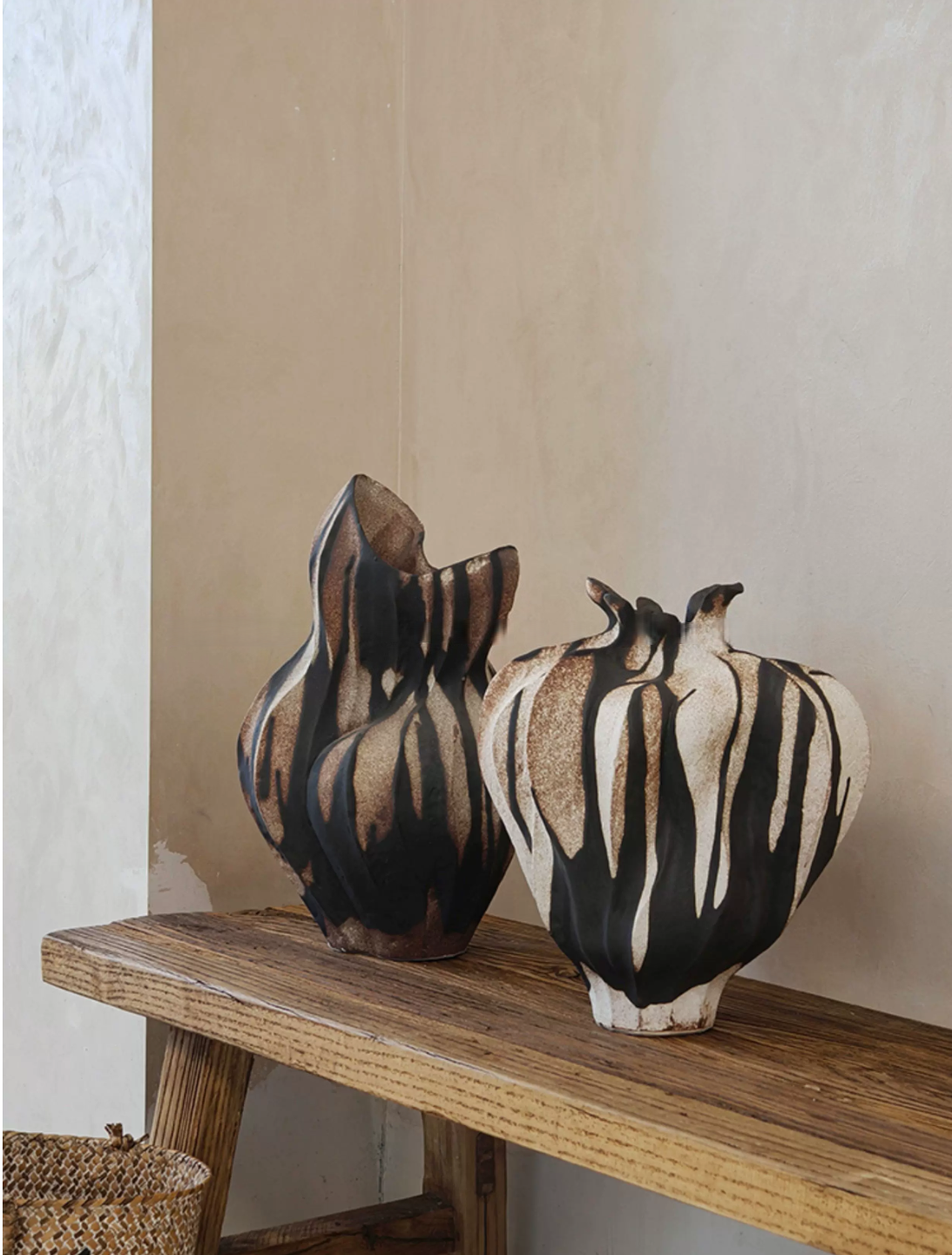 Black Rock Drip Glaze Vase