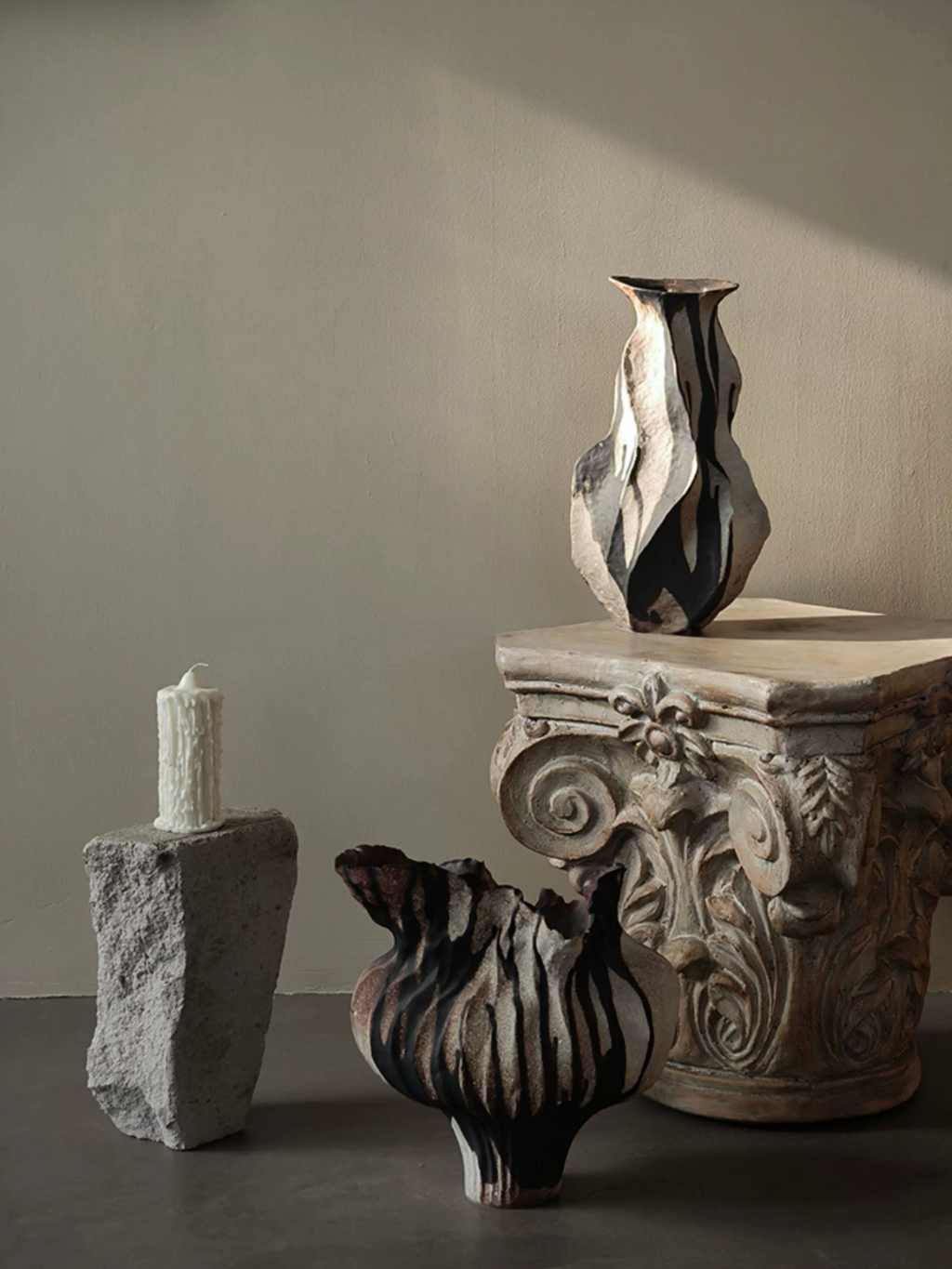 Black Rock Drip Glaze Vase - image 5
