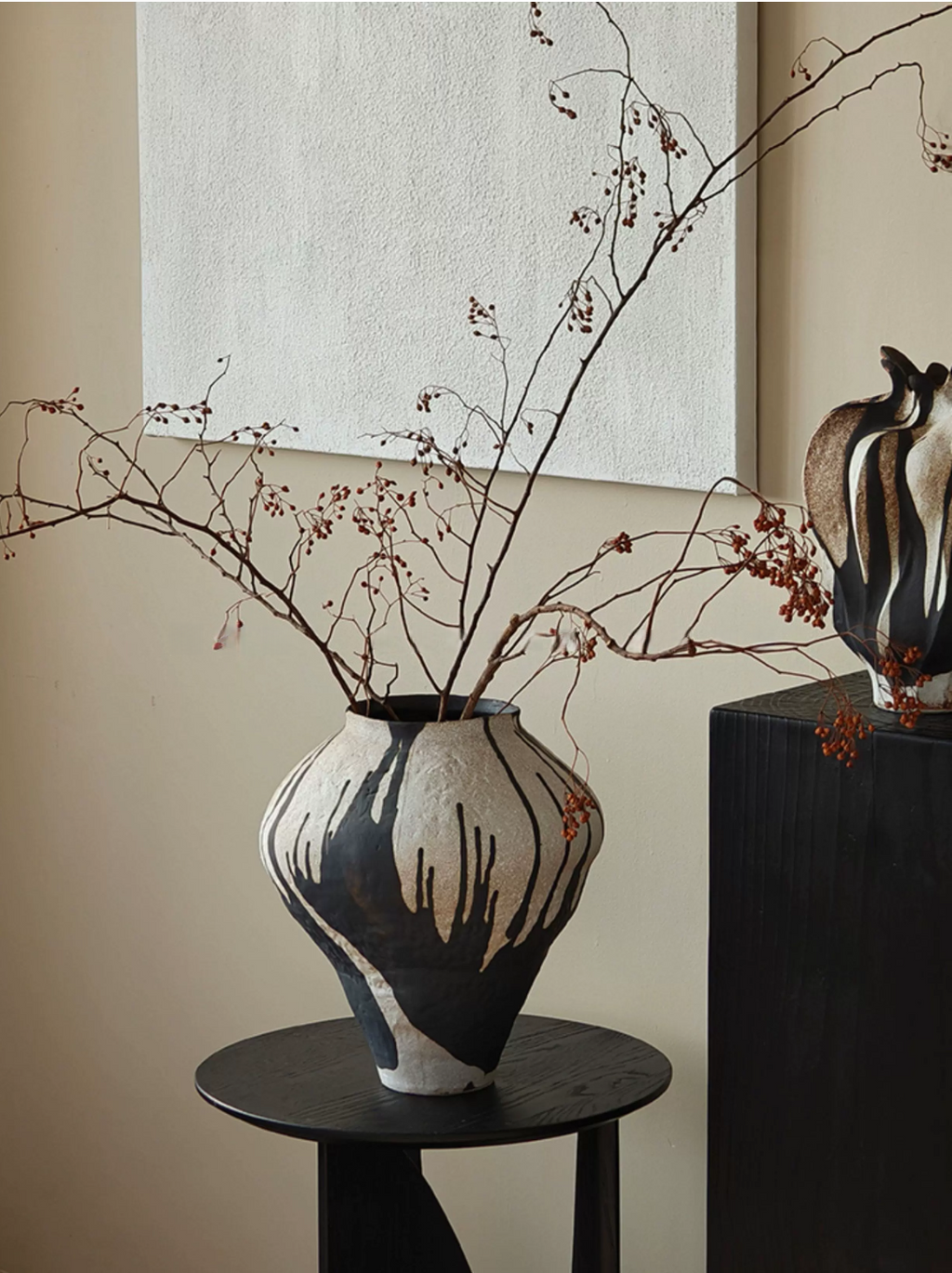 Black Rock Drip Glaze Vase - image 6