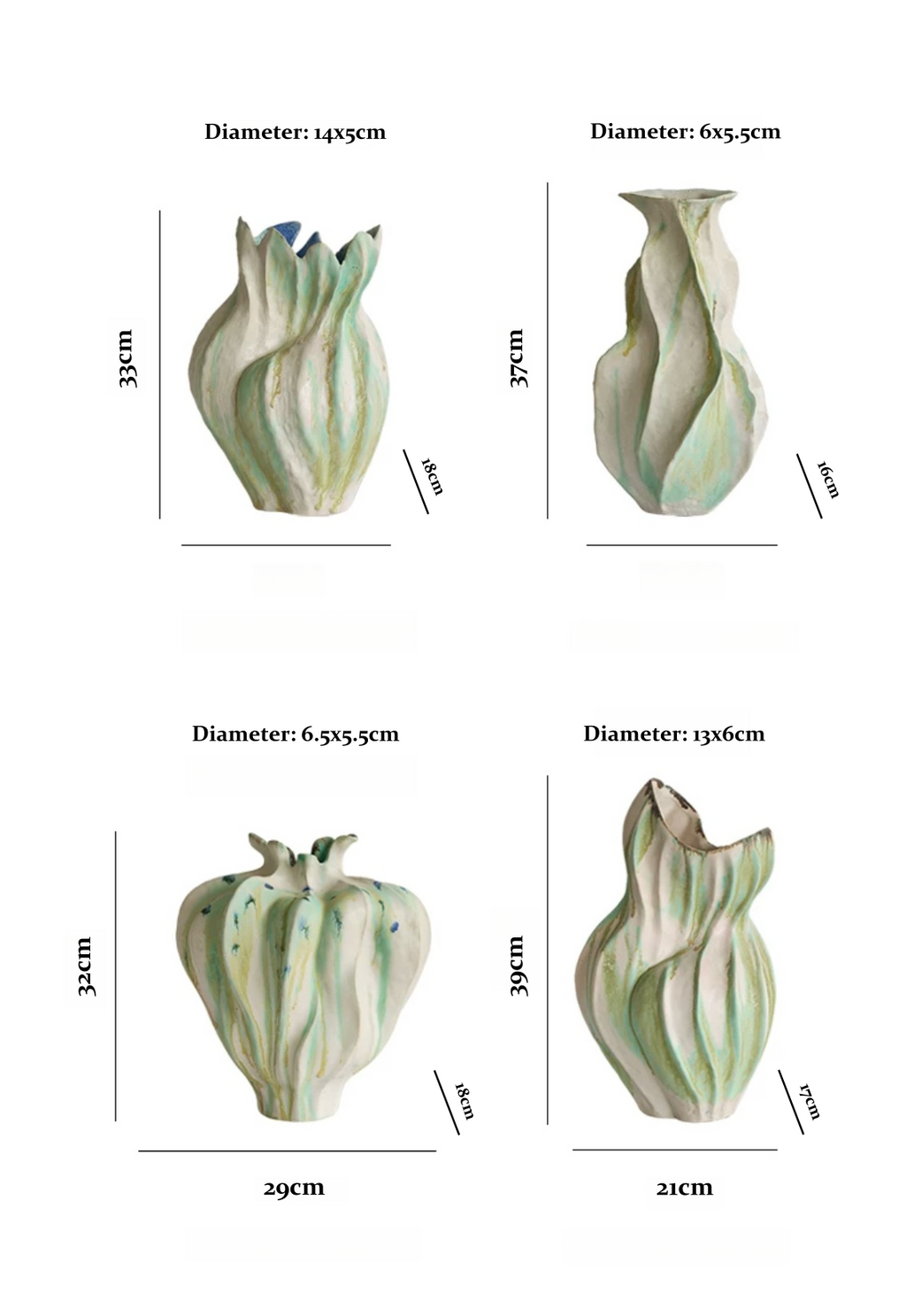 Monet Garden Drip Glaze Ceramic Vase - image 5