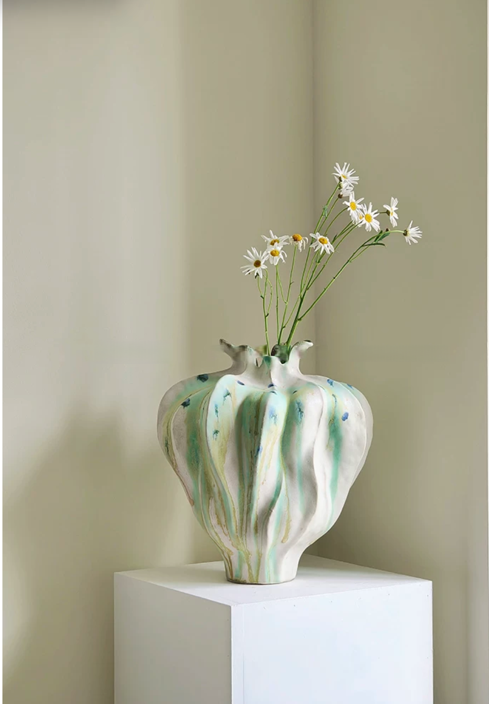 Monet Garden Drip Glaze Ceramic Vase