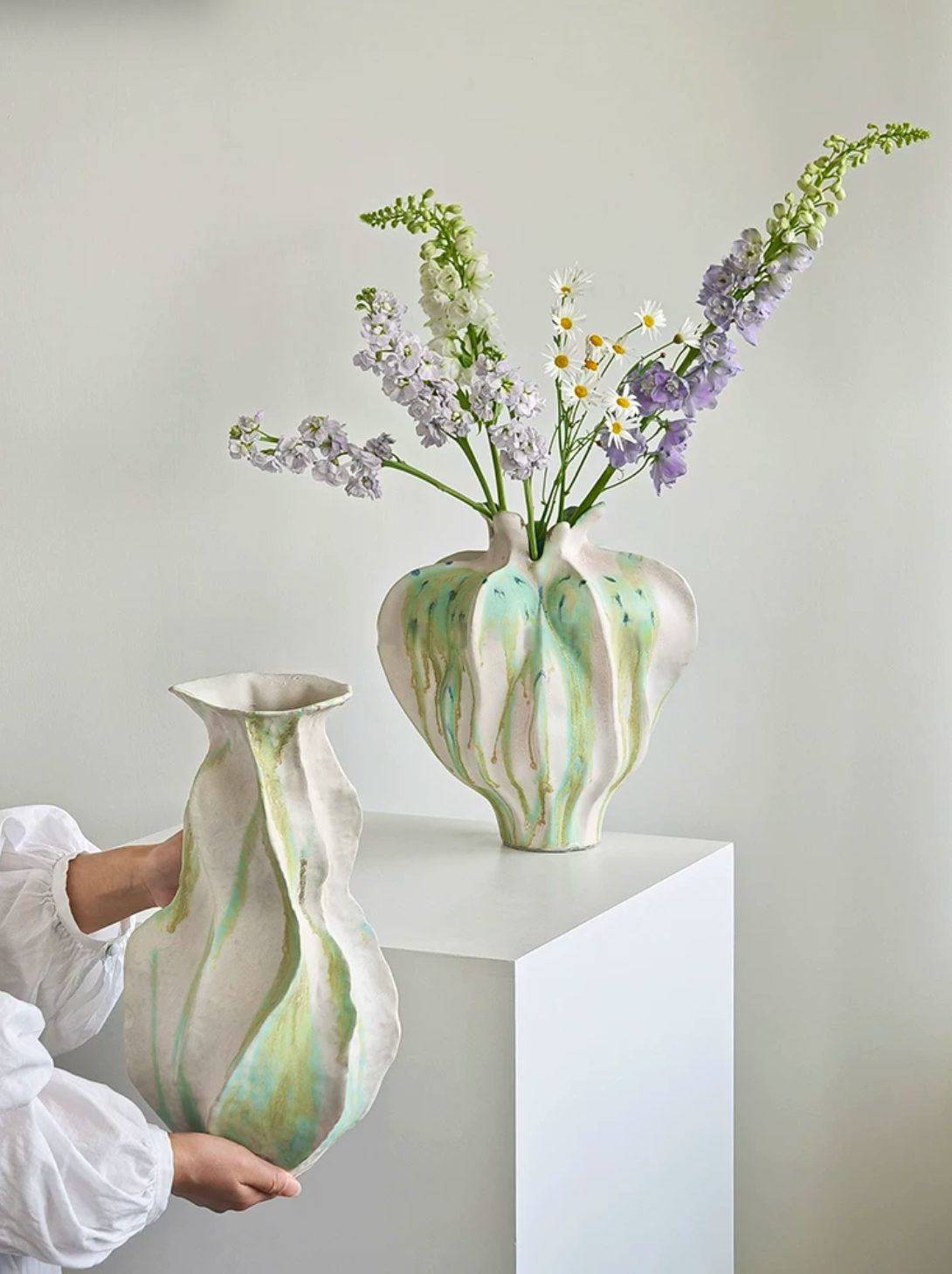Monet Garden Drip Glaze Ceramic Vase