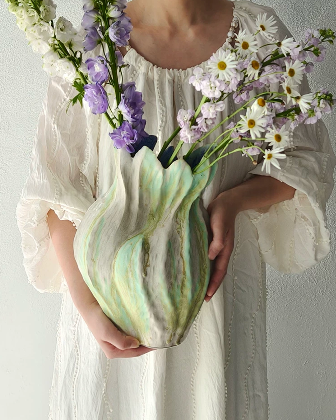 Monet Garden Drip Glaze Ceramic Vase