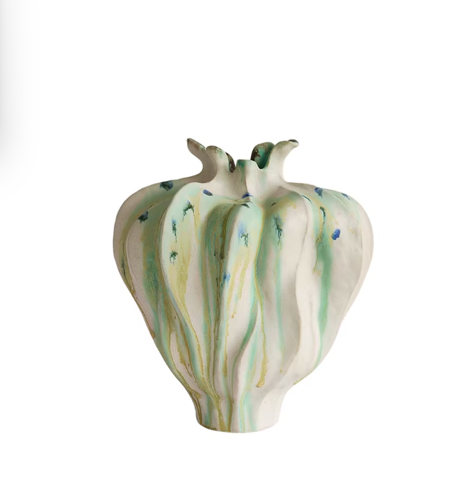 Monet Garden Drip Glaze Ceramic Vase