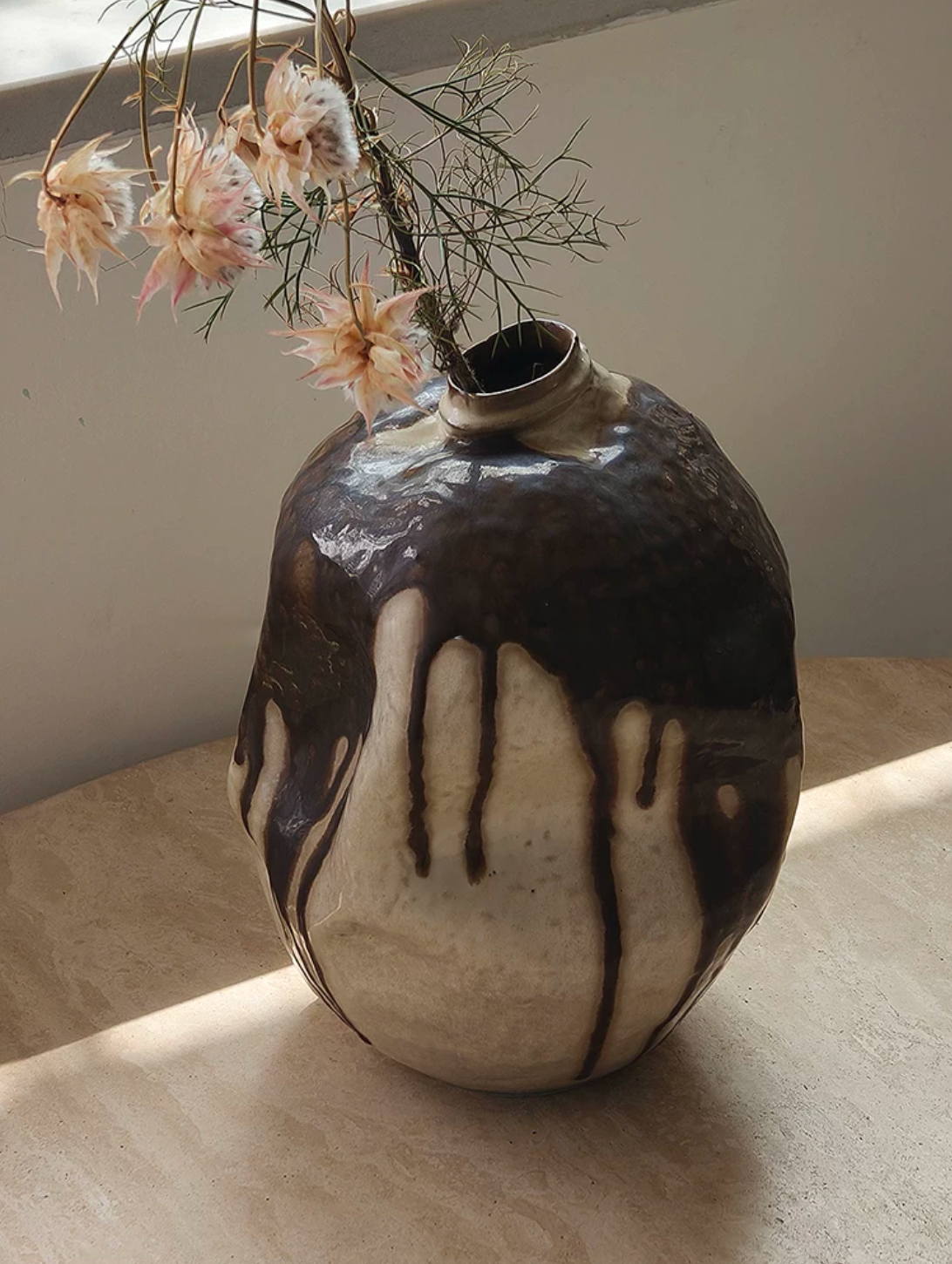 Natural Drip Glaze Ceramic Vase