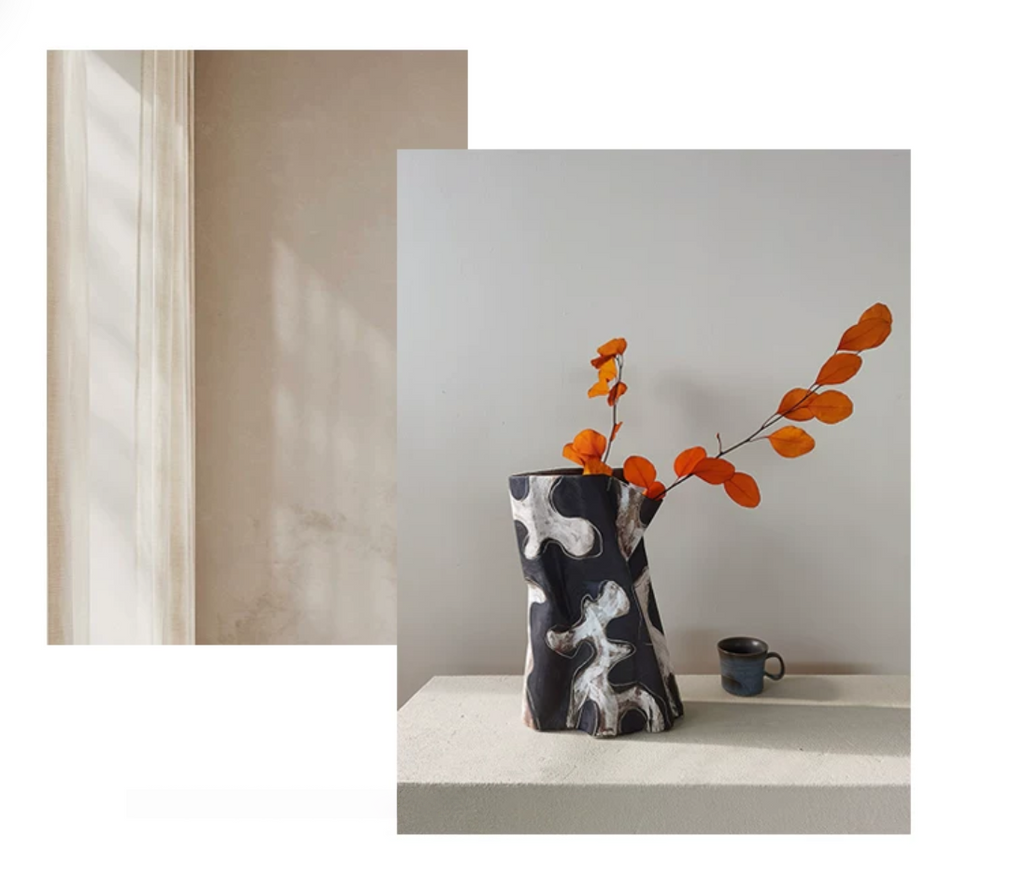 Abstract Brushstroke Ceramic Vase - image 2