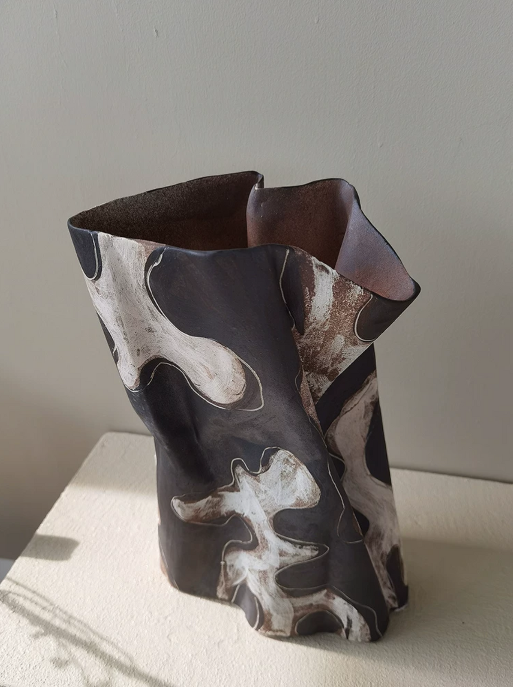 Abstract Brushstroke Ceramic Vase - image 4